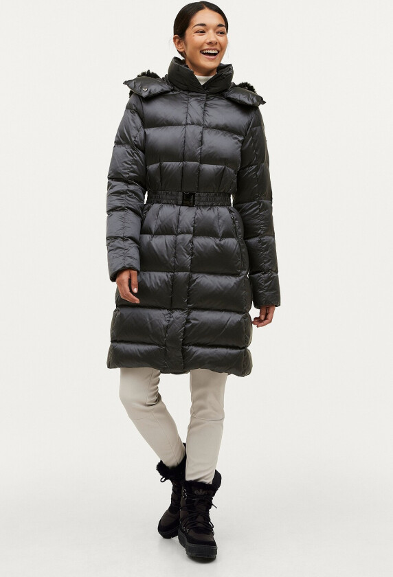 Dunkåpe Gold Mid Down Coat Shiny - Grå
