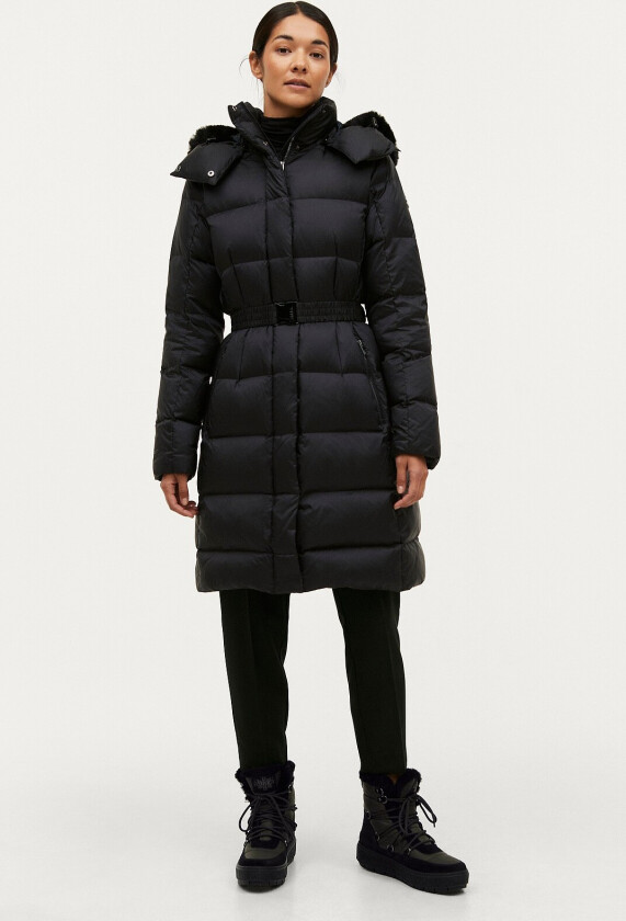 Dunkåpe Gold Mid Down Coat Shiny - Svart