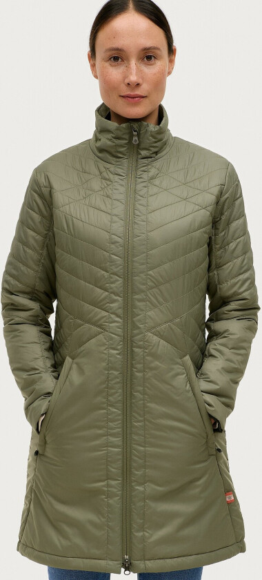 Parkas Light Weight Quilted Parka W - Grønn