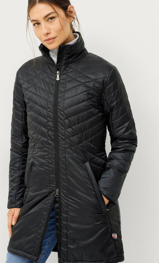 Parkas Light Weight Quilted Parka W - Svart