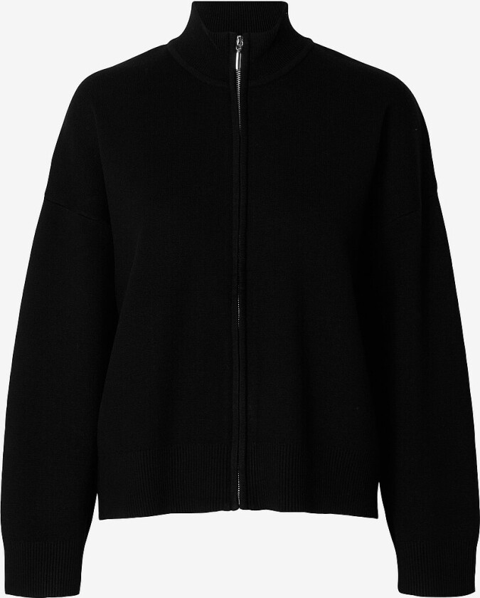 Kardigan slfKamma Zipper LS Knit Cardigan - Svart