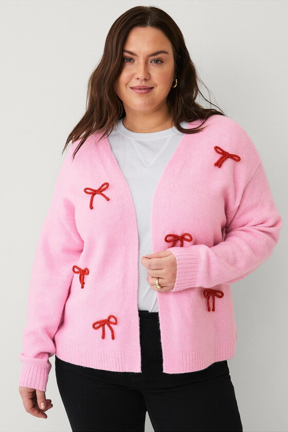 Kardigan caBow L/S Cardigan - Rosa