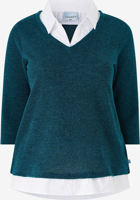 Topp Madison 241-blouse 3/4 - Blå
