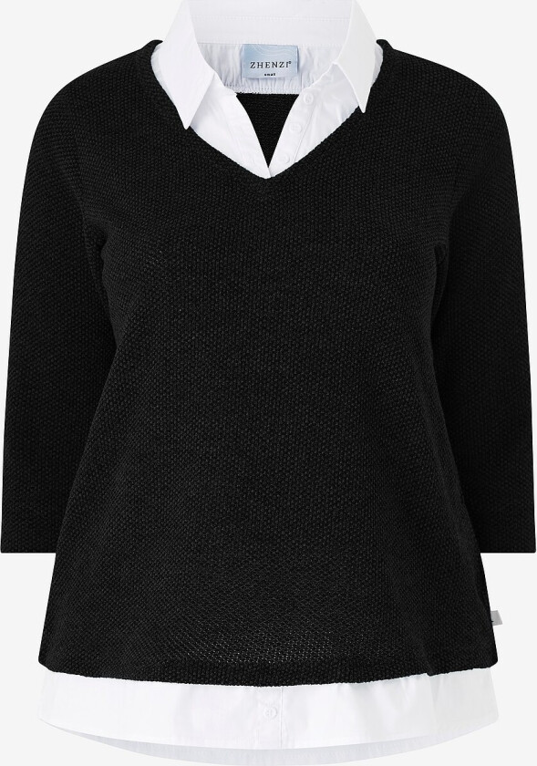 Topp Madison 241-blouse 3/4 - Svart