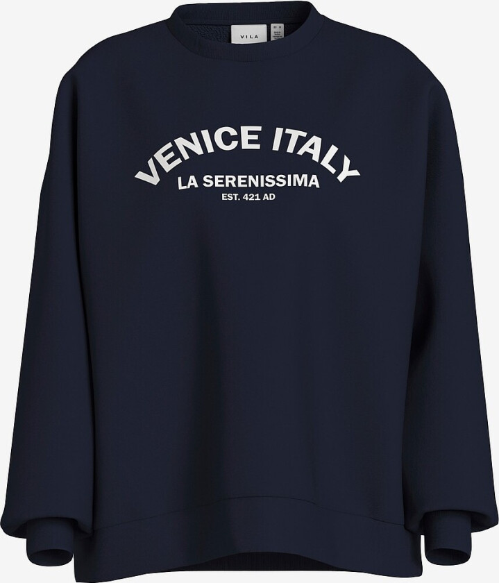 Collegegenser viMinna L/S Loose Sweatshirt - Blå