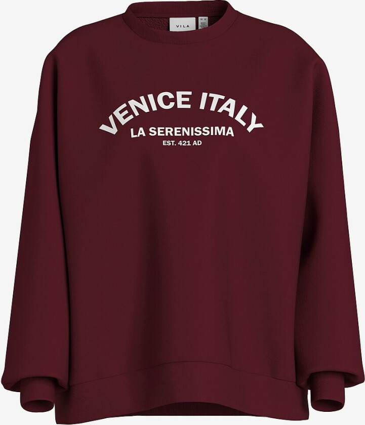 Collegegenser viMinna L/S Loose Sweatshirt - Rød