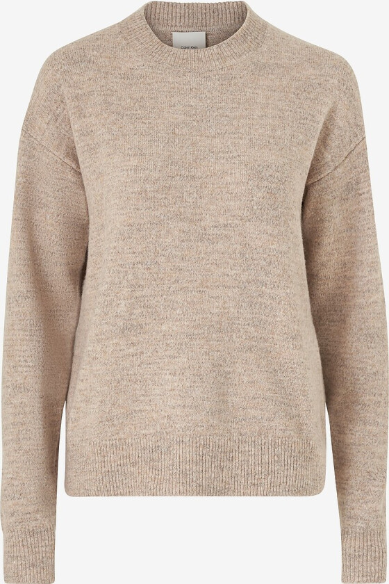 Genser Soft Heather C-neck Sweater - Beige