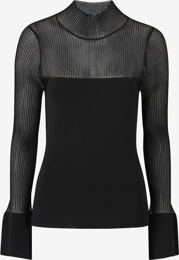 Topp Millie Sheer Knitted - Svart