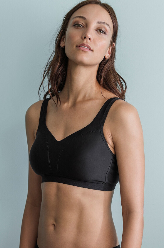 Sports-bh Gabriella med god støtte - Svart