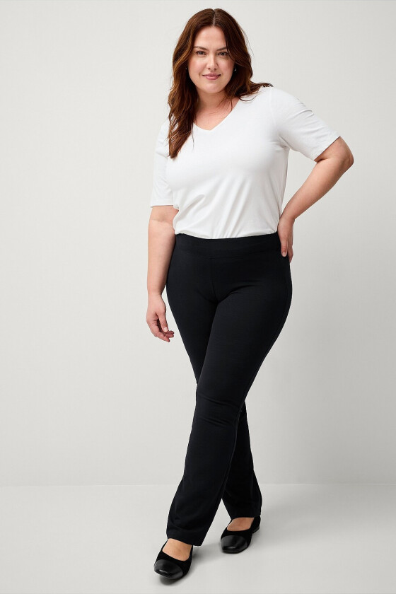 Leggings med bootcut høy midje - Svart