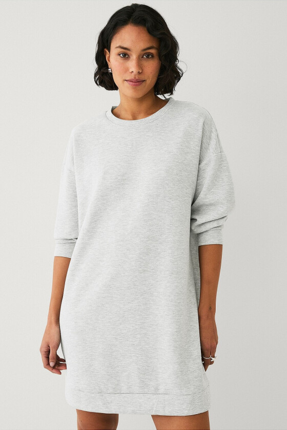 Sweatshirt-kjole viSiffi O-neck L/S Dress - Grå