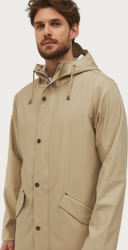 Regnjakke PU Parka M - Beige