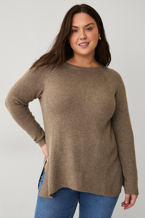 Genser cAsunny L/S Pullover - Brun