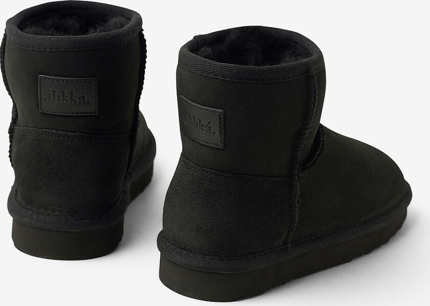 Boots Simone i semsket skinn - Svart