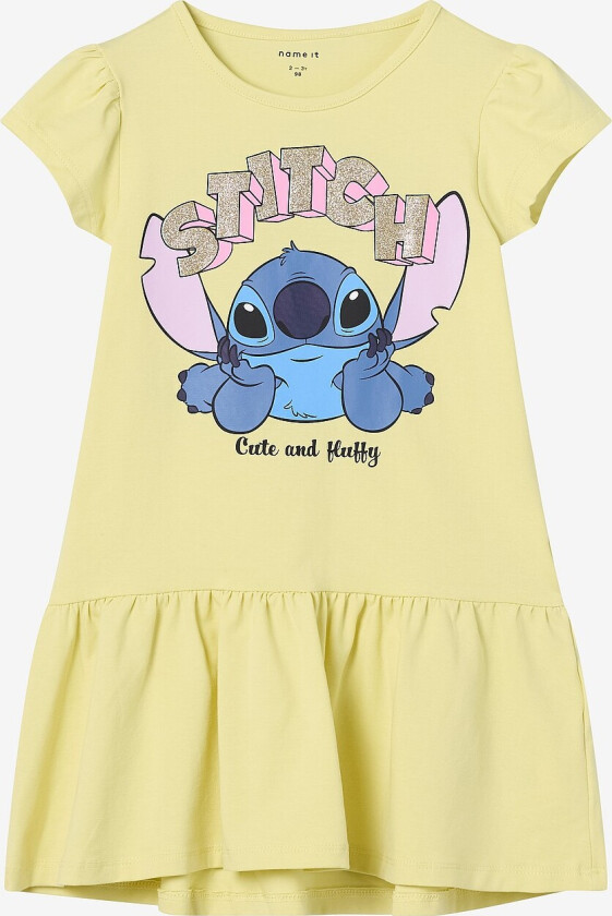Kjole nmfFoda Stitch SS Dress Wdi - Grønn