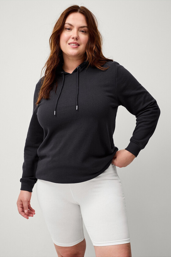 Korte sykkelshortser med høy midje - Hvit