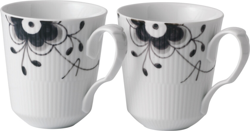 Black Fluted Mega kopp 2-pakn. 37 cl