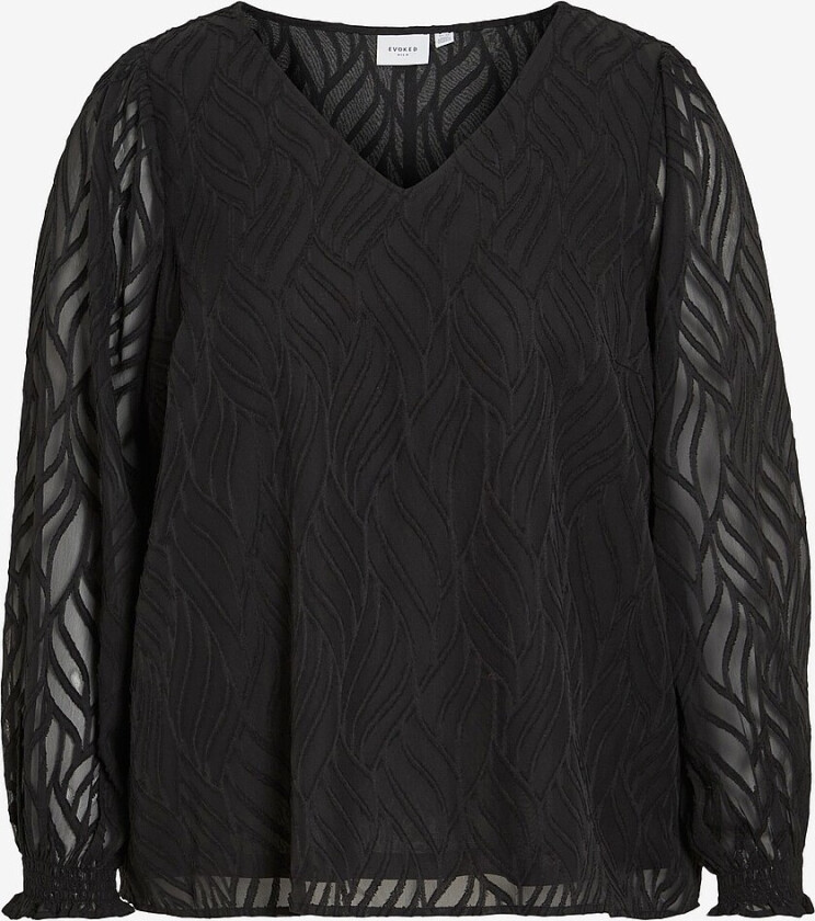 Topp viTutta V-neck L/S Top - Svart