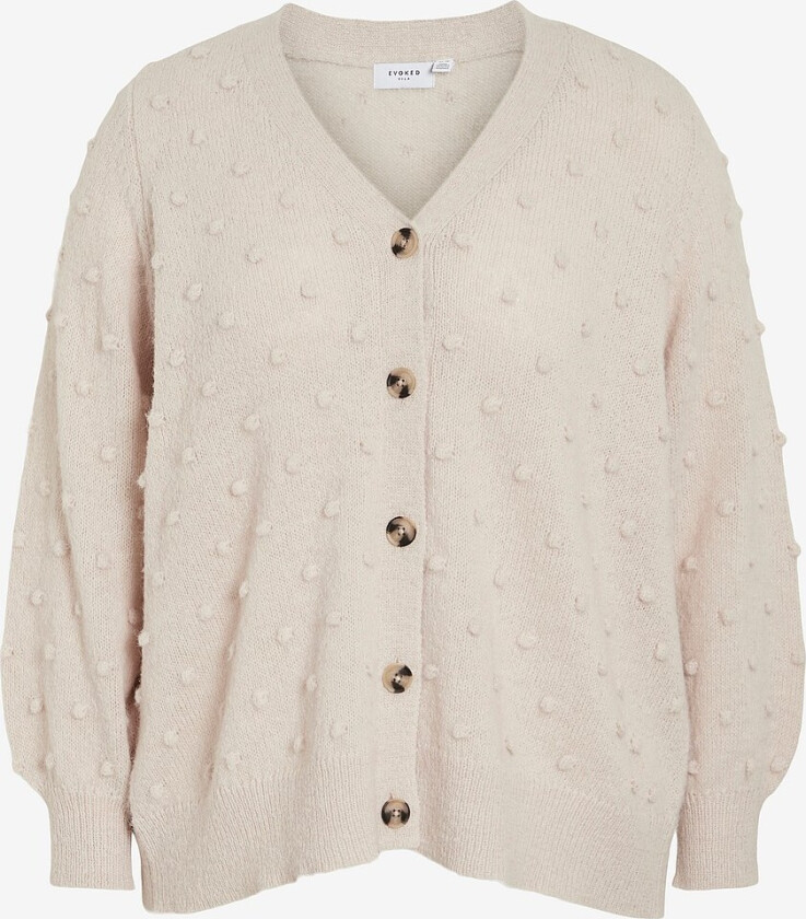 Kardigan viTuli High Neck L/s Knit Cardigan/ - Beige