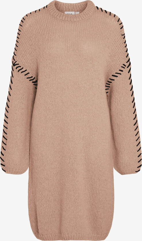 Kjole viChoca New L/S Knit Dress - Brun