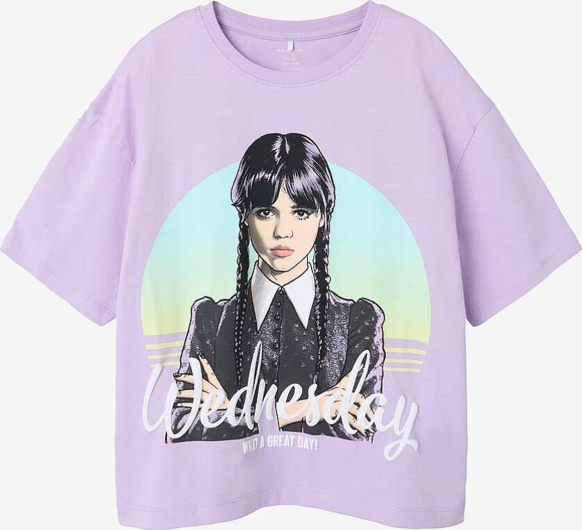 T-skjorte Nkfdyp Wednesday SS Rlx Top Box Noo - Rosa