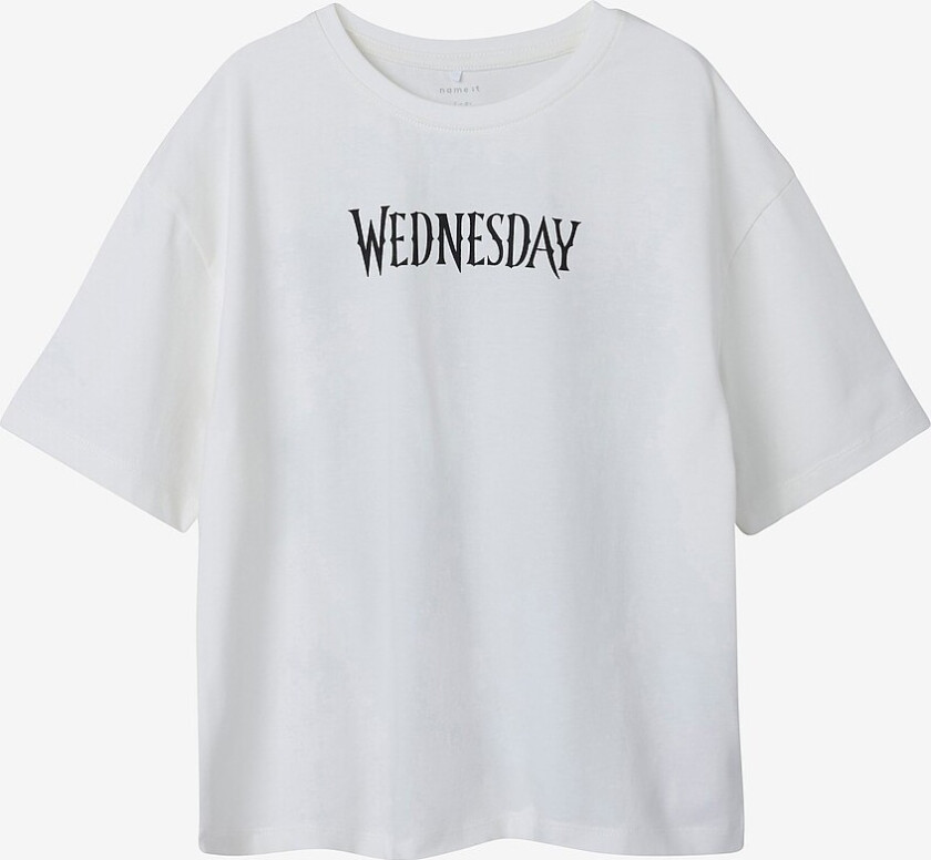 T-skjorte Nkfdyp Wednesday SS Rlx Top Box Noo - Hvit