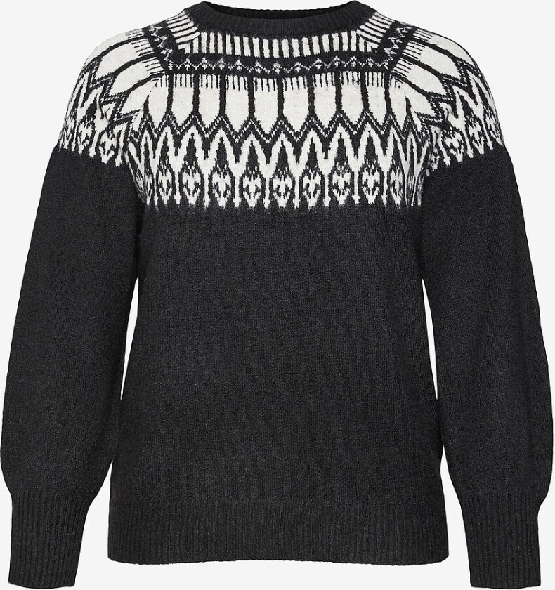 Genser vmcSimone LS Nordic Pullover GA Boo - Svart