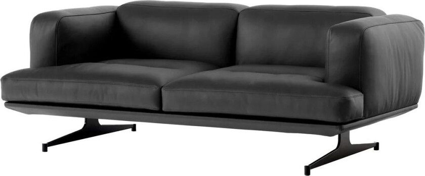 &Tradition Inland AV22 sofa 2-seters Noble sort skinn-warm black