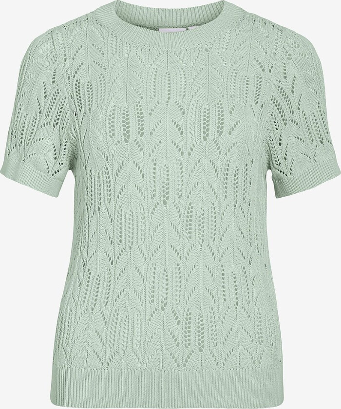 Topp viCotti S/s O-neck Knit - Grønn