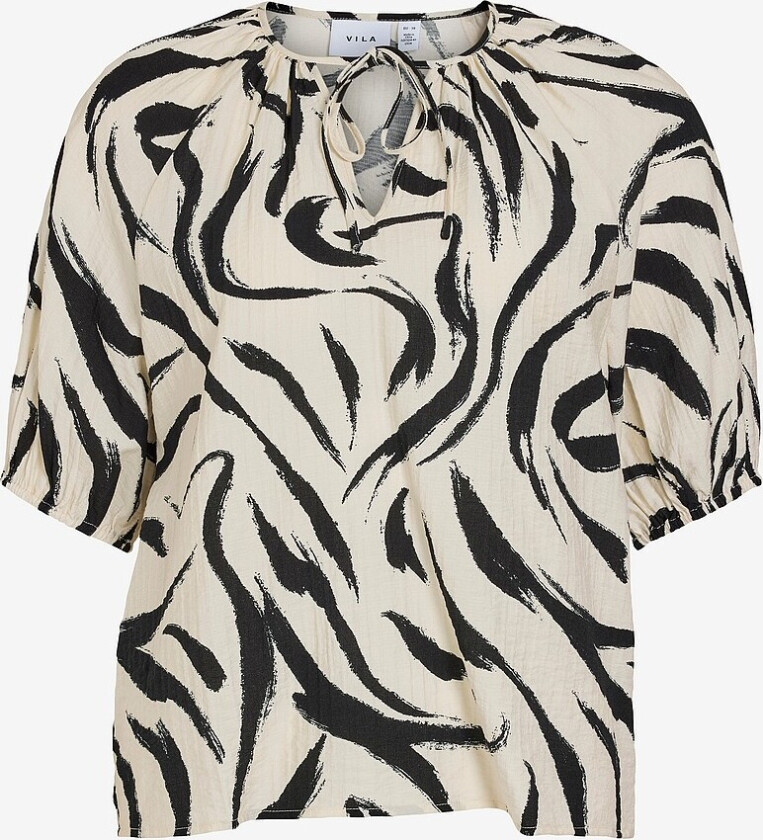 Topp viClo 2/4 V-neck - Grå