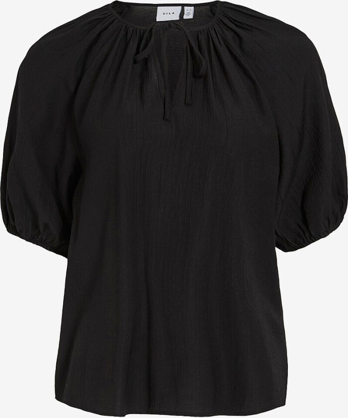 Topp viClo 2/4 V-neck - Svart