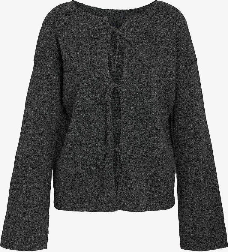 Genser nmBeau L/S Reversible Tie Knit Fwd - Grå