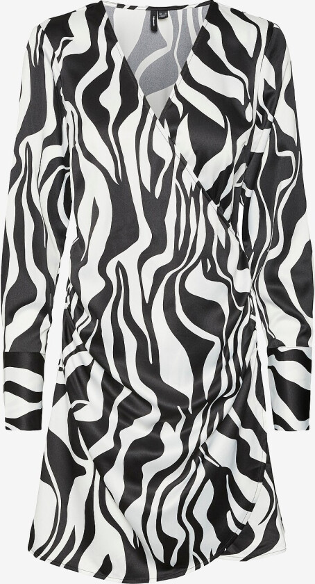 Omslagskjole vmcMerle LS Short Dress Wvn Cur - Svart