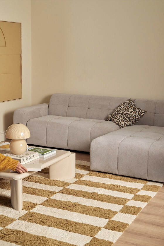 Sofa Alvaleja 2,5-seter med sjeselong - Beige