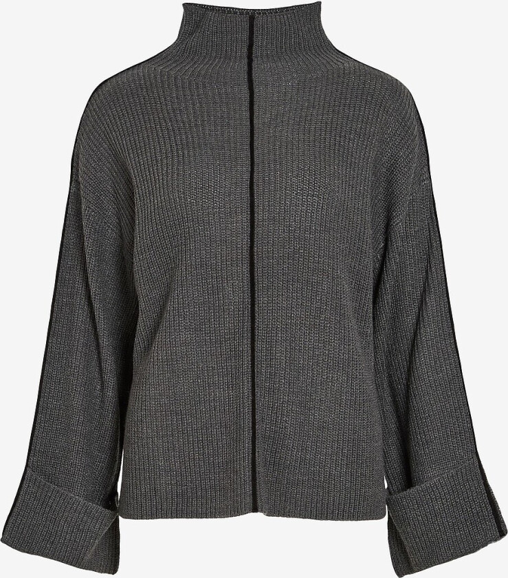 Genser viVigga L/S Contrast Knit Pullover - Grå