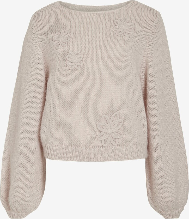 Genser viChoca L/S Detail Knit #7 - Beige