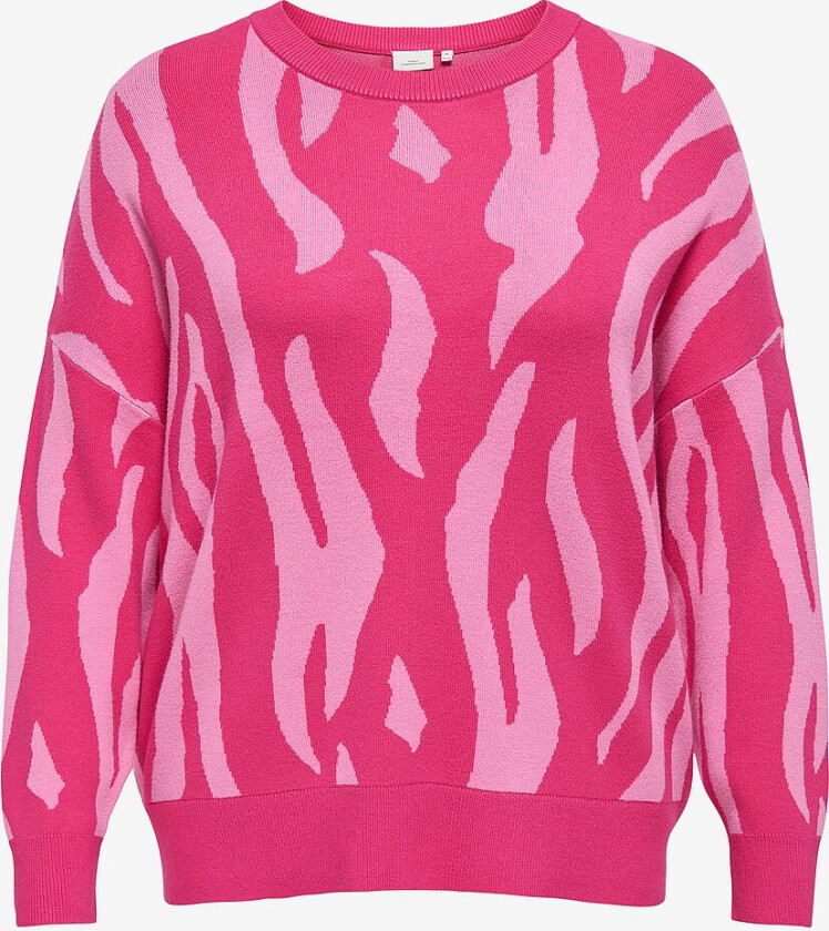 Genser carMontana LS JQ Loose O-neck Knt - Rosa