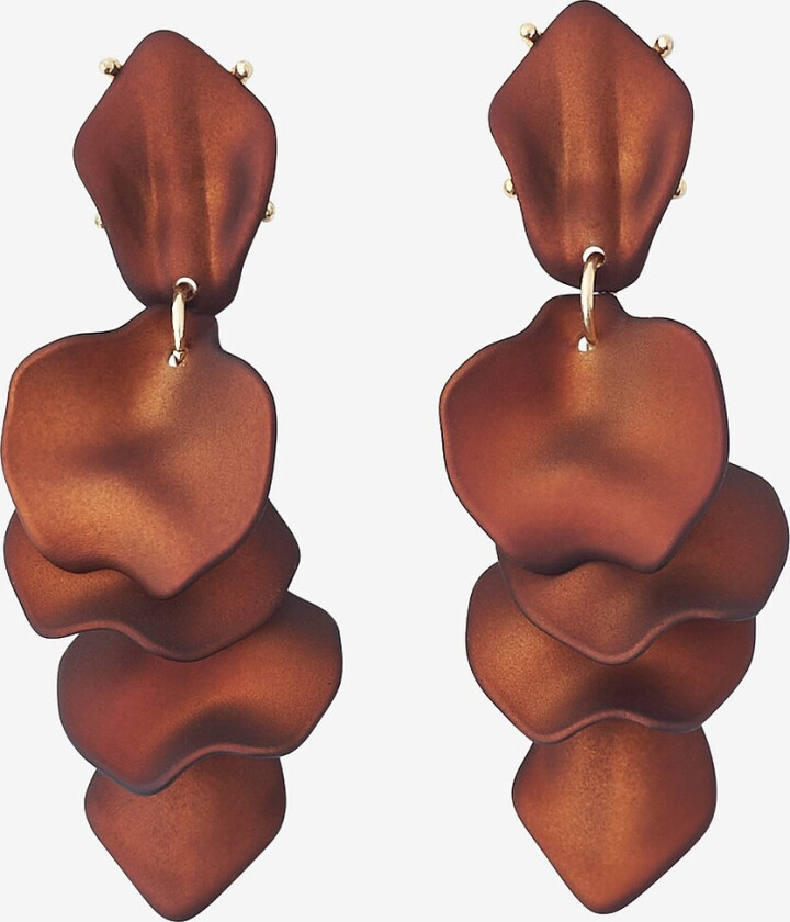 Øreringen Leaf Metallic - Brun