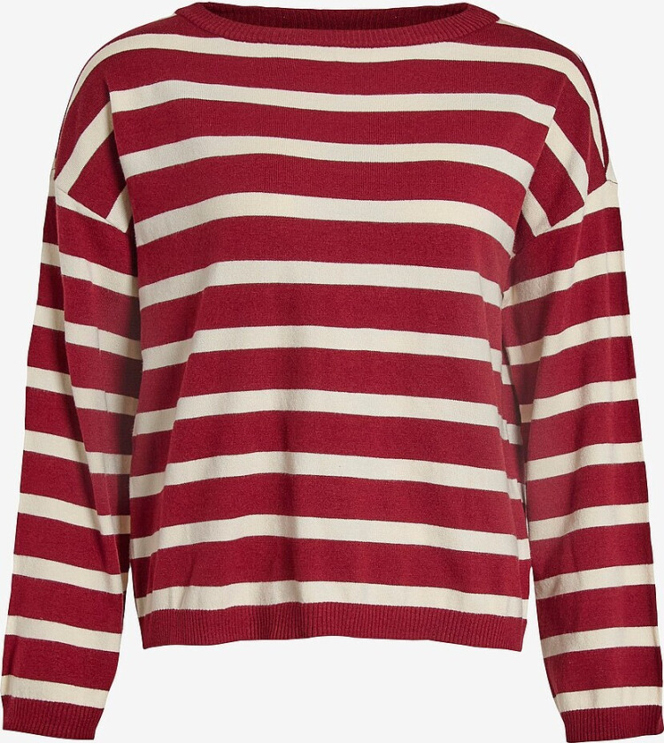 Topp Viamanda L/S Boatneck Knit - Rød