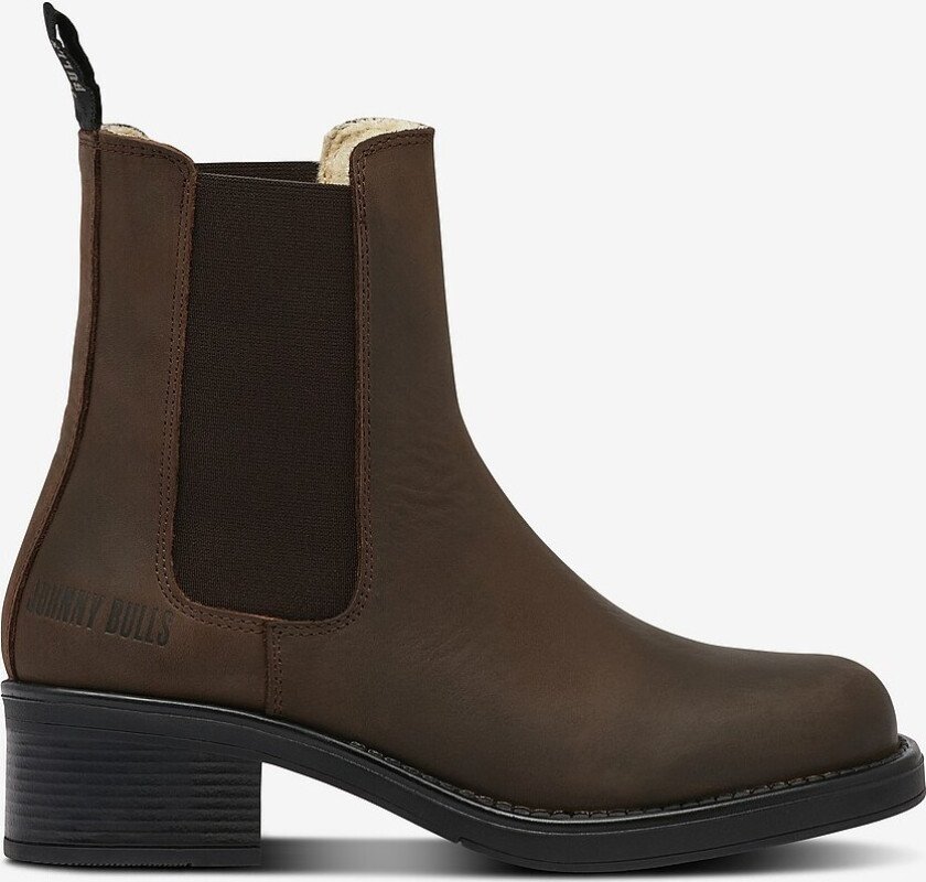 Chelseaboots i skinn - Brun