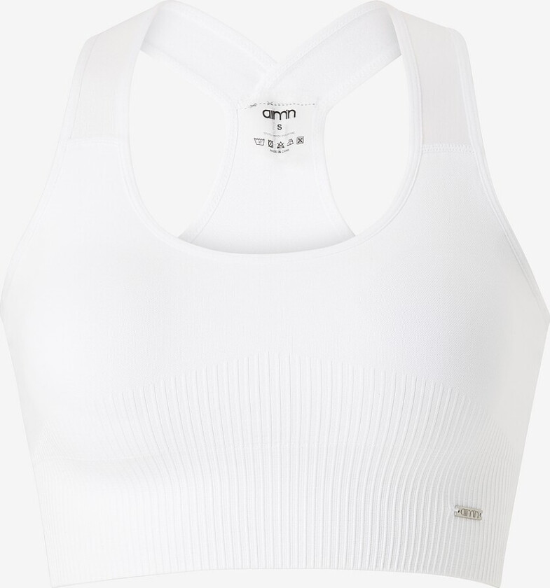Sports-BH White High Support Ribbed Bra - Hvit