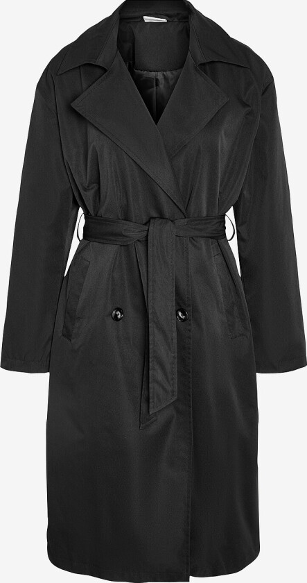Trenchcoat nmManya L/S - Svart