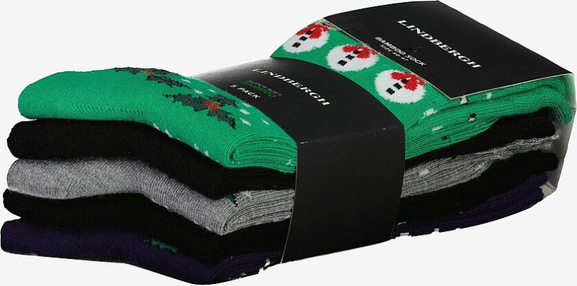 Sokker Christmas Bamboo Sock 5-pakning - Flerfarget