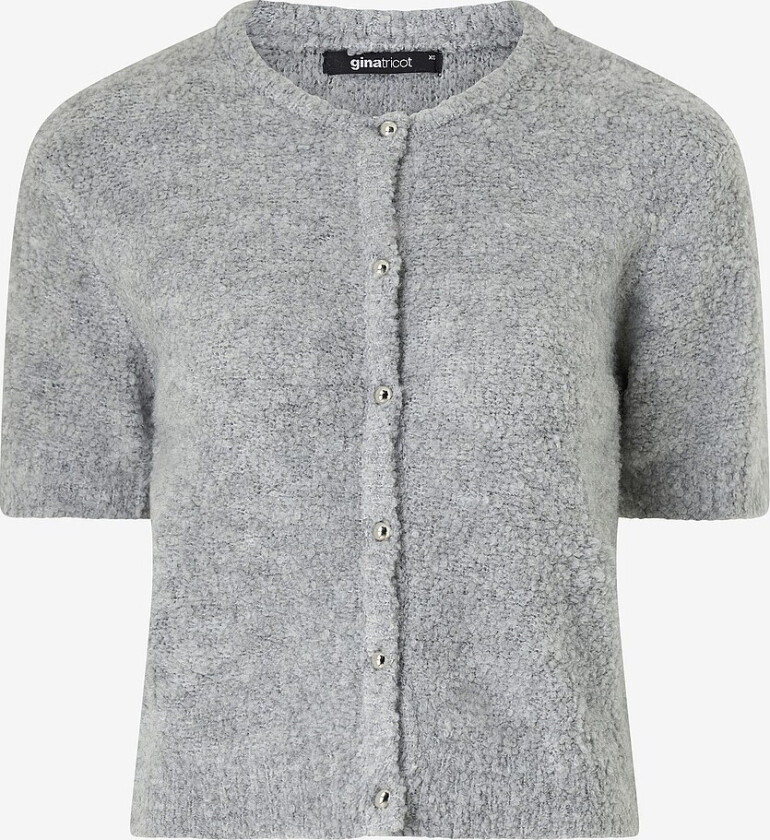 Kardigan Knitted Boucle - Grå