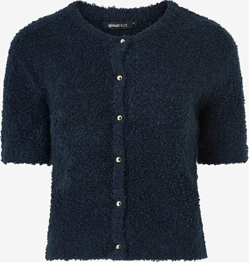 Kardigan Knitted Boucle - Blå