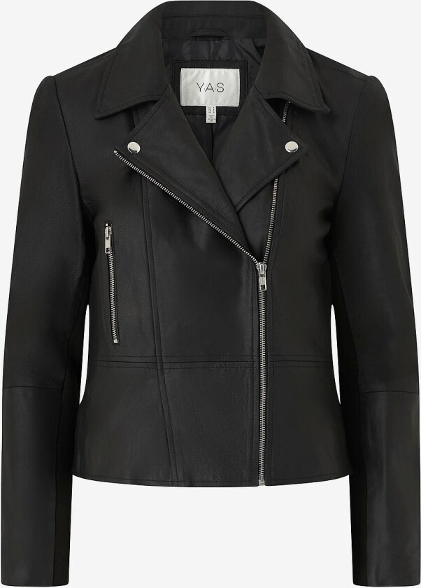 Skinn jakke yasSophie Leather Jacket - Svart