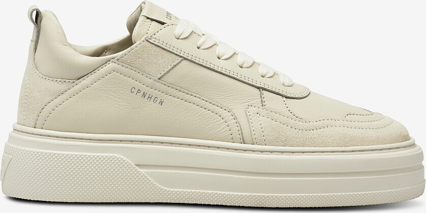 Joggesko Cph189 Leather Mix Cream - Hvit