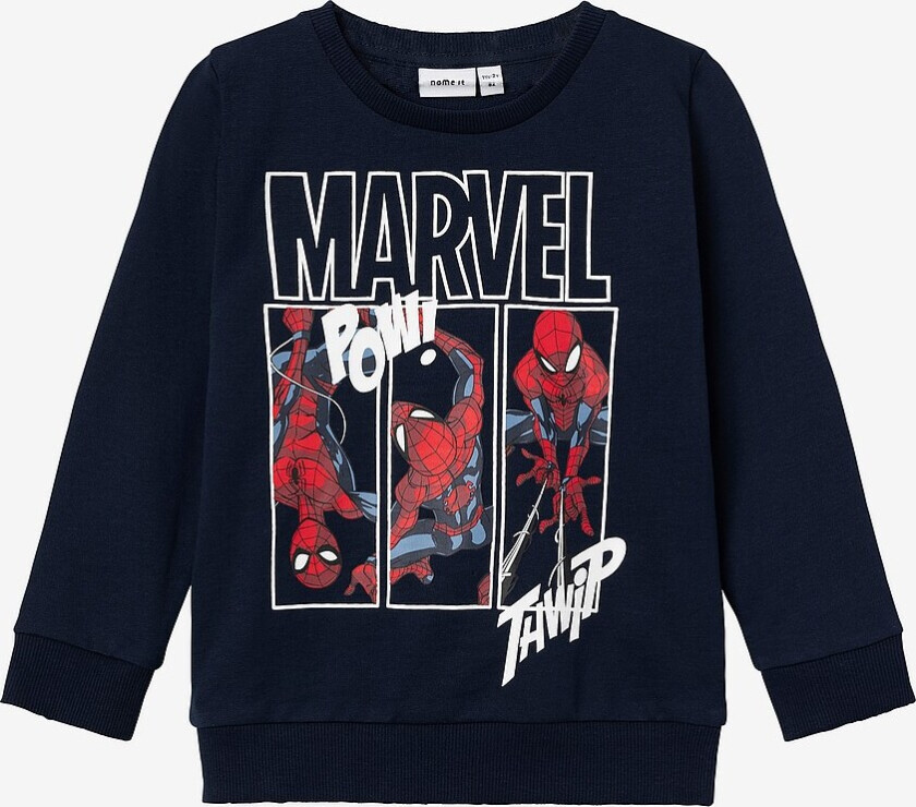 Collegegenser nmmJessie Spiderman Sweat Unb - Blå