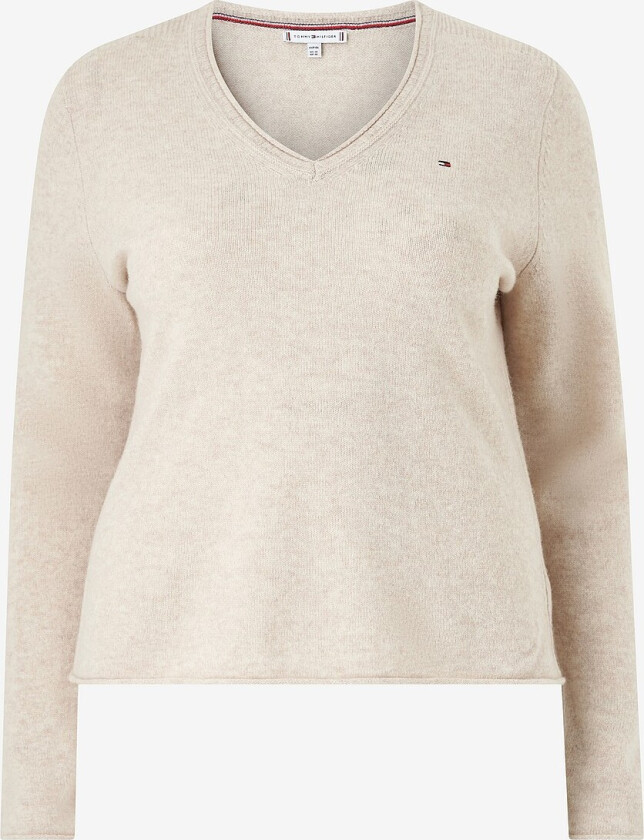 Ulltrøye Crv Soft Wool V-nk Sweater - Beige