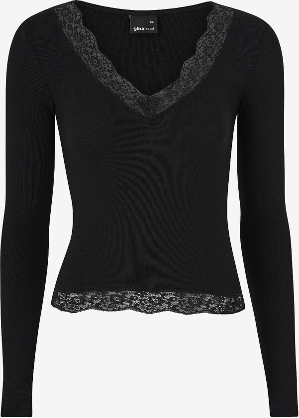 Topp Lace Detail - Svart